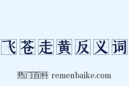 飞苍走黄反义词是什么意思的图片